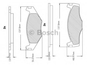 BOSCH F 03B 150 000 stabdžių trinkelių rinkinys, diskinis stabdys 
 Techninės priežiūros dalys -> Papildomas remontas
110 698 151 A, 171 698 151 G, 191 698 151 B