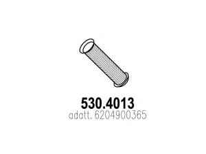 ASSO 530.4013 lanksti žarna, išmetimo sistema 
 Išmetimo sistema -> Išmetimo vamzdžiai
6204900365