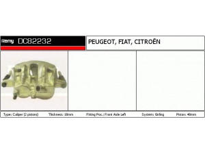 DELCO REMY DC82232 stabdžių apkaba 
 Stabdžių sistema -> Stabdžių matuoklis -> Stabdžių matuoklio montavimas
9945791