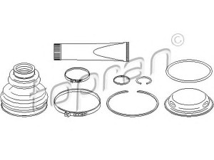 TOPRAN 111 637 gofruotoji membrana, kardaninis velenas 
 Ratų pavara -> Gofruotoji membrana
3B0 498 201A, 3B0 498 201A