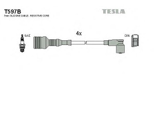 TESLA T597B uždegimo laido komplektas 
 Kibirkšties / kaitinamasis uždegimas -> Uždegimo laidai/jungtys