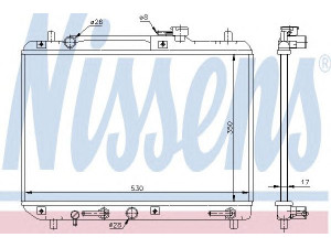 NISSENS 64176 radiatorius, variklio aušinimas 
 Aušinimo sistema -> Radiatorius/alyvos aušintuvas -> Radiatorius/dalys
17700-60G11, 17700-60G12
