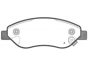 OPEN PARTS BPA1276.01 stabdžių trinkelių rinkinys, diskinis stabdys 
 Techninės priežiūros dalys -> Papildomas remontas
1605355, 93169176, 93189822, 93192895