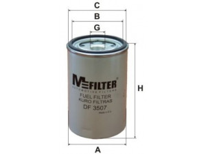 MFILTER DF 3507 kuro filtras 
 Techninės priežiūros dalys -> Papildomas remontas
20386080, 20480593, 20514654, 20541383