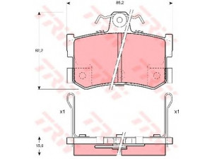 TRW GDB1169 stabdžių trinkelių rinkinys, diskinis stabdys 
 Techninės priežiūros dalys -> Papildomas remontas
GBP90323, SFP10012, GBP90302AF