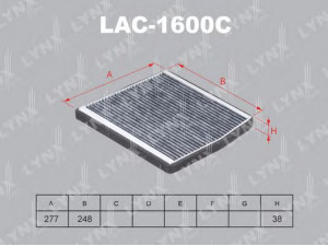 LYNXauto LAC-1600C filtras, salono oras 
 Techninės priežiūros dalys -> Techninės priežiūros intervalai
30630752, 9171757, 9204626, 92046267