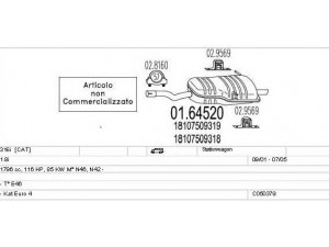 MTS C050379017143 išmetimo sistema 
 Išmetimo sistema -> Išmetimo sistema, visa