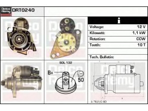 DELCO REMY DRT0240 starteris 
 Elektros įranga -> Starterio sistema -> Starteris
02Z911023E, 02Z911023G, 02Z911024P