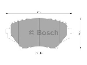 BOSCH 0 986 AB2 501 stabdžių trinkelių rinkinys, diskinis stabdys