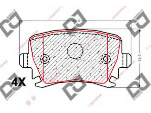 DJ PARTS BP1863 stabdžių trinkelių rinkinys, diskinis stabdys 
 Techninės priežiūros dalys -> Papildomas remontas
1K0698451, 1K0698451B, 1K0698451D