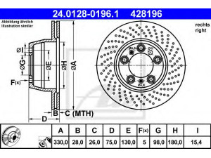 ATE 24.0128-0196.1 stabdžių diskas 
 Dviratė transporto priemonės -> Stabdžių sistema -> Stabdžių diskai / priedai
996 352 406 00, 996 352 406 01