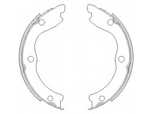 WOKING Z4736.00 stabdžių trinkelių komplektas, stovėjimo stabdis 
 Stabdžių sistema -> Rankinis stabdys
440608H725, D40608H725
