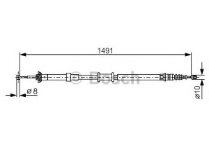 BOSCH 1 987 482 202 trosas, stovėjimo stabdys 
 Stabdžių sistema -> Valdymo svirtys/trosai
51753526, 51826362