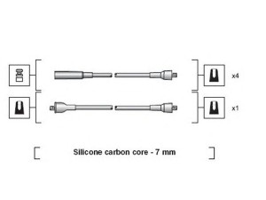 MAGNETI MARELLI 941318111024 uždegimo laido komplektas 
 Kibirkšties / kaitinamasis uždegimas -> Uždegimo laidai/jungtys