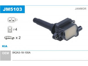 JANMOR JM5103 ritė, uždegimas 
 Kibirkšties / kaitinamasis uždegimas -> Uždegimo ritė
0K2A3-18-100A