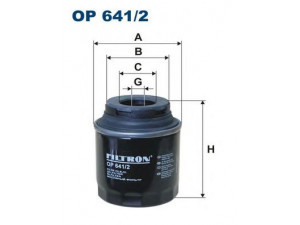 FILTRON OP641/2 alyvos filtras 
 Techninės priežiūros dalys -> Techninės priežiūros intervalai
03C115561D, 03C115561H, 03C115561D