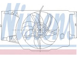 NISSENS 85256 ventiliatorius, radiatoriaus 
 Aušinimo sistema -> Oro aušinimas
77 01 049 657, 77 01 049 658