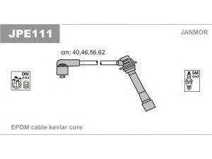 JANMOR JPE111 uždegimo laido komplektas 
 Kibirkšties / kaitinamasis uždegimas -> Uždegimo laidai/jungtys
B 69F-18-140 A, B 69F-18-140 B