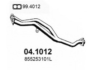 ASSO 04.1012 išleidimo kolektorius 
 Išmetimo sistema -> Išmetimo vamzdžiai
811253101AS, 811253101CF, 855253101L