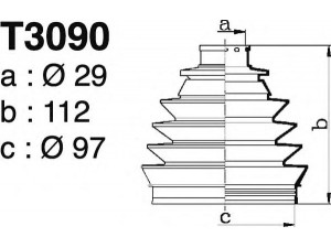 DEPA T3090 gofruotoji membrana, kardaninis velenas 
 Ratų pavara -> Gofruotoji membrana
329306, 9567504880