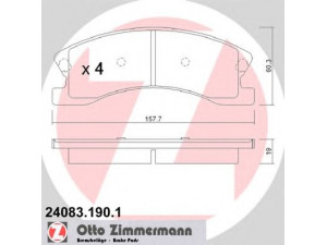 ZIMMERMANN 24083.190.1 stabdžių trinkelių rinkinys, diskinis stabdys 
 Techninės priežiūros dalys -> Papildomas remontas
05093183AA, 05093260AA