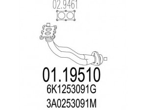 MTS 01.19510 išleidimo kolektorius 
 Išmetimo sistema -> Išmetimo vamzdžiai
6K1253091G, 357253091N, 3A0253091M