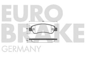 EUROBRAKE 5502221960 stabdžių trinkelių rinkinys, diskinis stabdys 
 Techninės priežiūros dalys -> Papildomas remontas
425360, 425359, 425360, 77364016