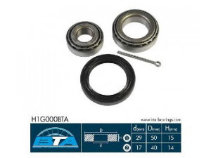 BTA H1G000BTA rato guolio komplektas 
 Ašies montavimas/vairavimo mechanizmas/ratai -> Rato stebulė/montavimas -> Rato guolis
5 007 028