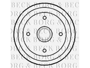 BORG & BECK BBR7176 stabdžių būgnas 
 Stabdžių sistema -> Būgninis stabdys -> Stabdžių būgnas