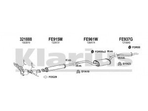 KLARIUS 362077U išmetimo sistema 
 Išmetimo sistema -> Išmetimo sistema, visa