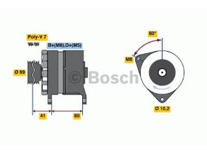 BOSCH 0 120 468 024 kintamosios srovės generatorius
7612356, 7689340, 7689340, 7612356