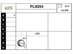 SNRA PL9354 starteris