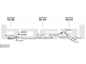 BOSAL 038.088.50 išmetimo sistema 
 Išmetimo sistema -> Išmetimo sistema, visa