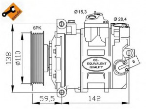 NRF 32146 kompresorius, oro kondicionierius 
 Oro kondicionavimas -> Kompresorius/dalys
1K0260859F, 1K0820803E, 1K0820803F