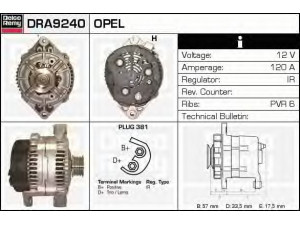 DELCO REMY DRA9240 kintamosios srovės generatorius 
 Elektros įranga -> Kint. sr. generatorius/dalys -> Kintamosios srovės generatorius
1204145, 1204146, 24439411, 90356665