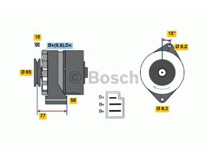 BOSCH 0 986 031 110 kintamosios srovės generatorius 
 Elektros įranga -> Kint. sr. generatorius/dalys -> Kintamosios srovės generatorius
052 903 015 A, 036 903 023 A, 036 903 023 AX