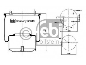 FEBI BILSTEIN 38319 dėklas, pneumatinė pakaba 
 Pakaba -> Pneumatinė pakaba
0392 022, 1697 684, 392 022