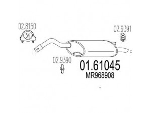 MTS 01.61045 galinis duslintuvas 
 Išmetimo sistema -> Duslintuvas
MR968908