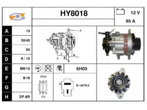 SNRA HY8018 kintamosios srovės generatorius 
 Elektros įranga -> Kint. sr. generatorius/dalys -> Kintamosios srovės generatorius
3730042502