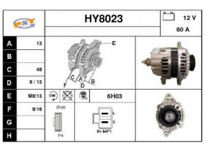 SNRA HY8023 kintamosios srovės generatorius 
 Elektros įranga -> Kint. sr. generatorius/dalys -> Kintamosios srovės generatorius
3730002503
