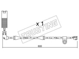 TRUSTING SU.112 įspėjimo kontaktas, stabdžių trinkelių susidėvėjimas 
 Stabdžių sistema -> Susidėvėjimo indikatorius, stabdžių trinkelės
34 35 1 164 371