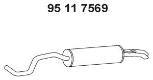 EBERSPÄCHER 95117569 galinis duslintuvas 
 Išmetimo sistema -> Duslintuvas
1J5.253.609 AQ