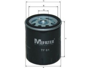 MFILTER TF 61 alyvos filtras 
 Techninės priežiūros dalys -> Techninės priežiūros intervalai
1152175102, 1152175131, 2175102