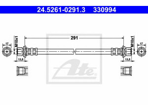 ATE 24.5261-0291.3 stabdžių žarnelė 
 Stabdžių sistema -> Stabdžių žarnelės
90947-02C30