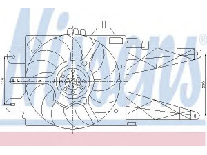 NISSENS 85158 ventiliatorius, radiatoriaus 
 Aušinimo sistema -> Oro aušinimas
46776540, 46785741