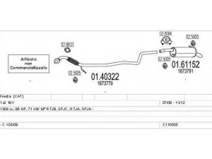 MTS C110838021885 išmetimo sistema 
 Išmetimo sistema -> Išmetimo sistema, visa