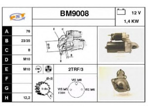 SNRA BM9008 starteris 
 Elektros įranga -> Starterio sistema -> Starteris
12411317584, 12411402990, 12411740374