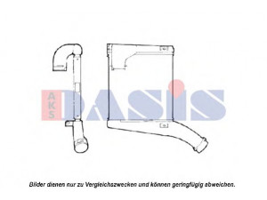 AKS DASIS 137160N tarpinis suslėgto oro aušintuvas, kompresorius 
 Variklis -> Oro tiekimas -> Įkrovos agregatas (turbo/superįkrova) -> Tarpinis suslėgto oro aušintuvas
0005000203, 0005000503, A0005000203