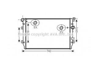 AVA QUALITY COOLING VW2287 radiatorius, variklio aušinimas 
 Aušinimo sistema -> Radiatorius/alyvos aušintuvas -> Radiatorius/dalys
5N0121253H, 5N0121253H