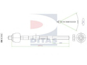 DITAS A2-5349 vidinė skersinė vairo trauklė 
 Vairavimas -> Vairo mechanizmo sujungimai
77 01 472 734, 77 01 472 734 SK